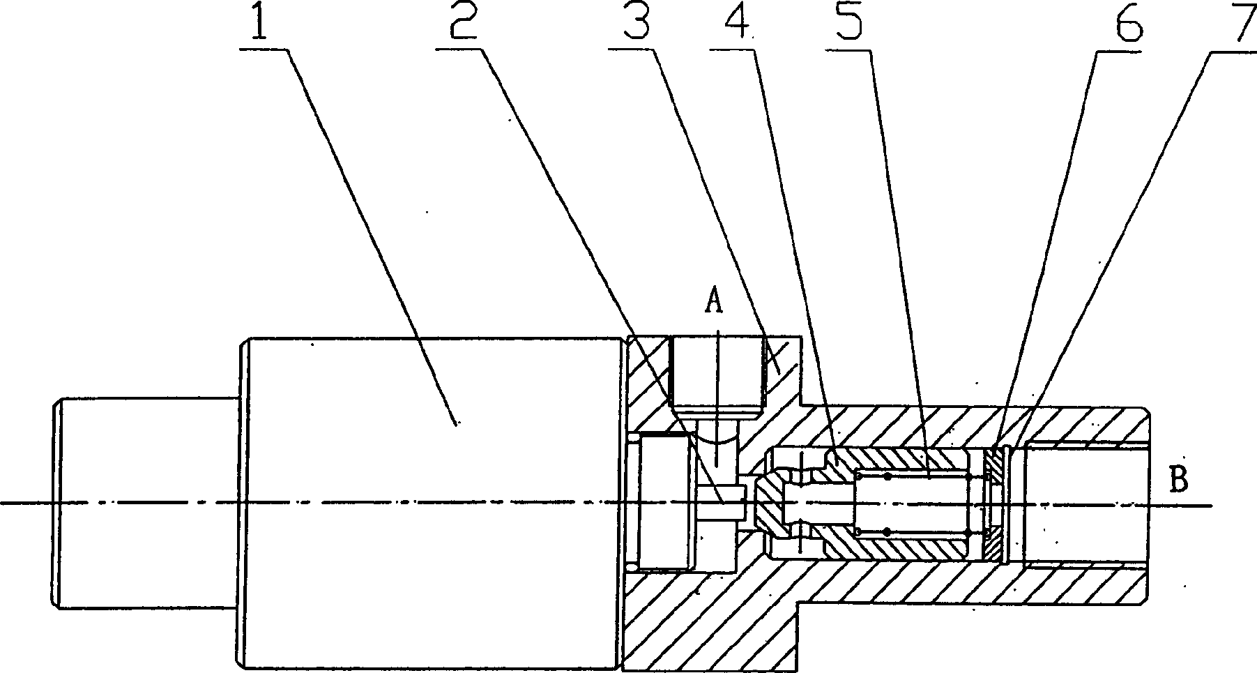 Electric control one-way valve