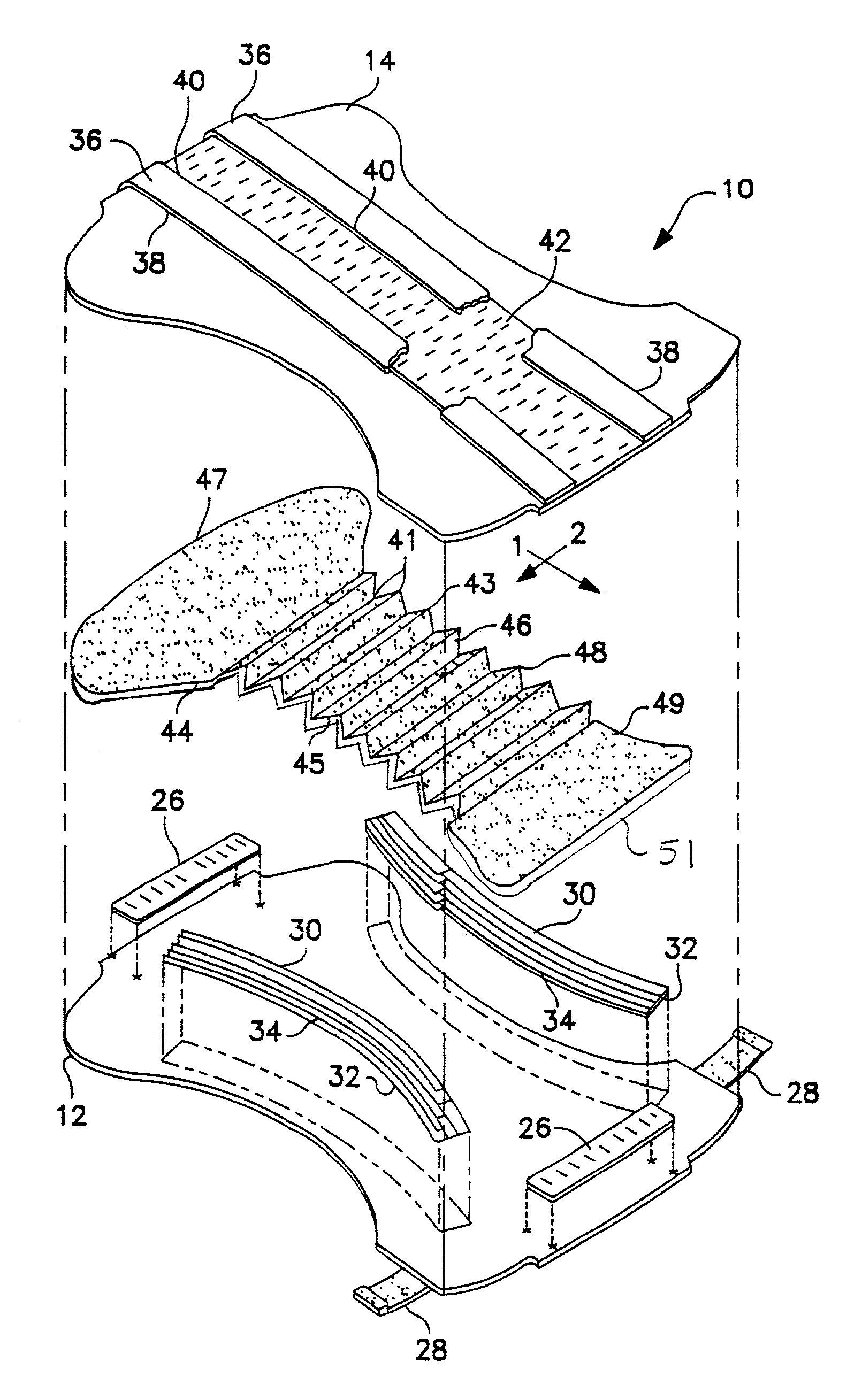 Incontinence garment having pleated extensible liquid retention layer