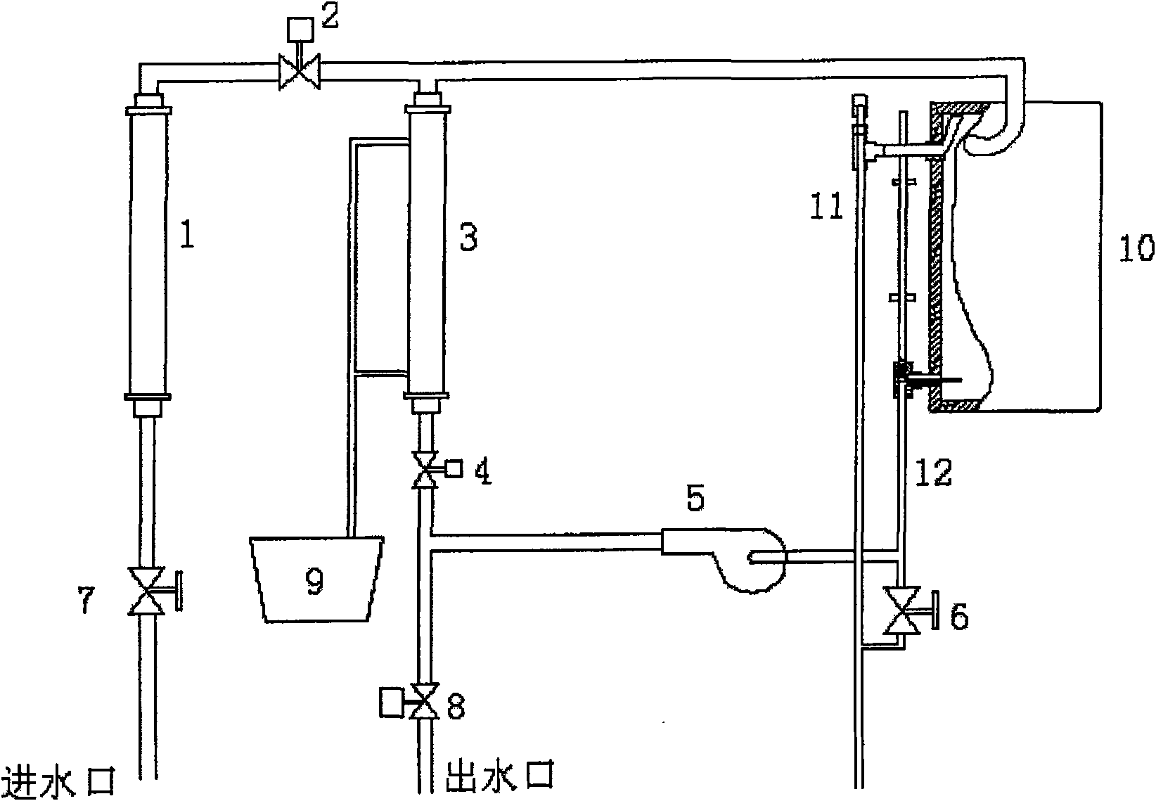 Ultrasound tumor treating system water treating device