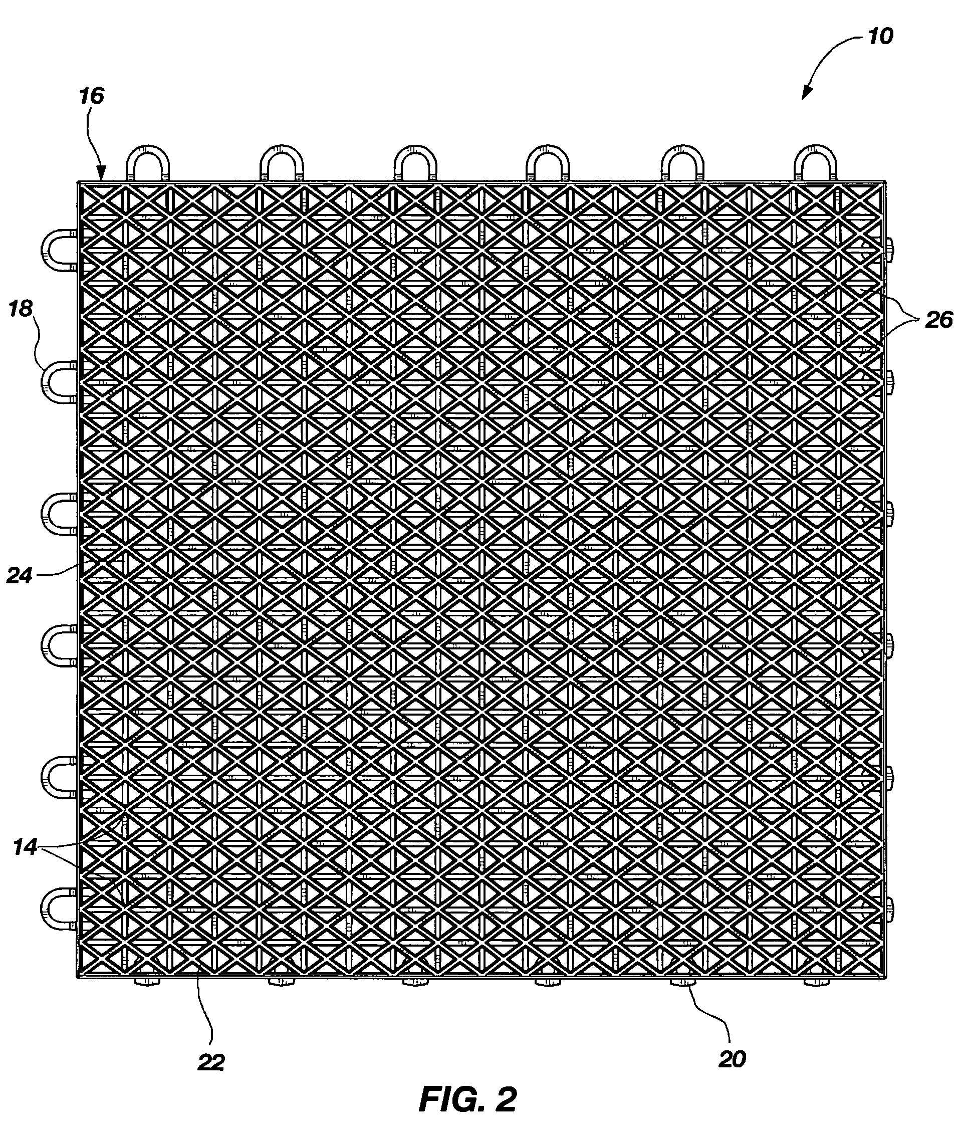 Tile with multiple-level surface