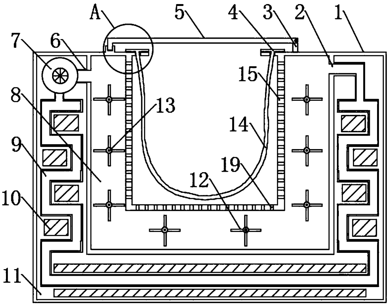 Water-bath-type food rapid-thawing apparatus