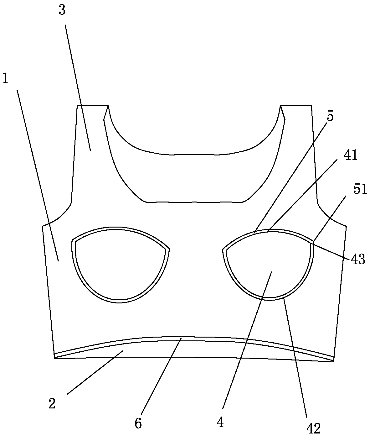 Vest underwear for fixing clip cups