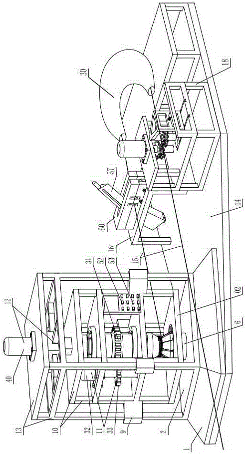 Power cable take-up equipment