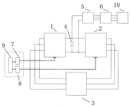 Testing circuit and testing method for temperature rise of IGBT module of frequency converter