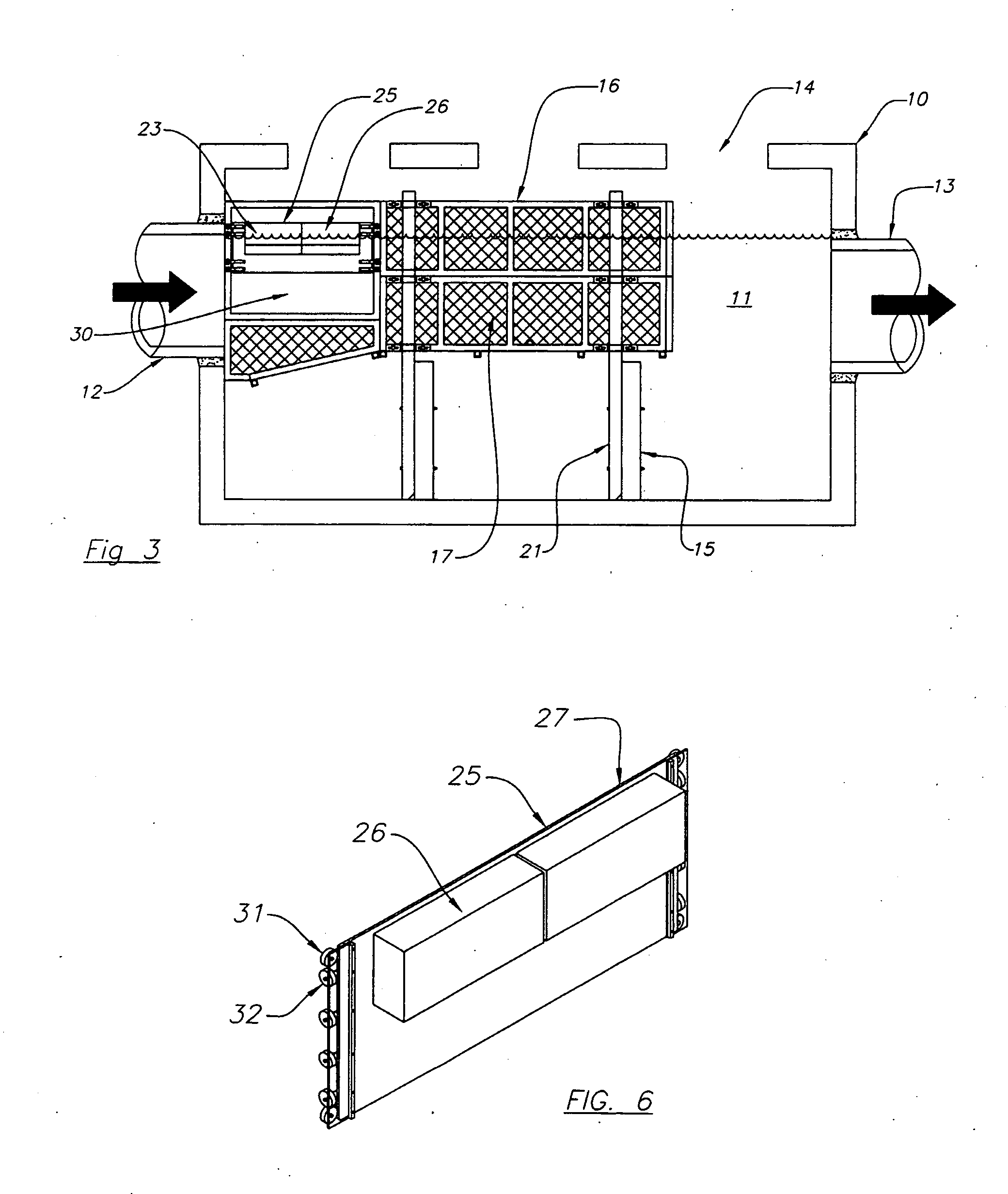 Storm water filter basket with floating bypass panels