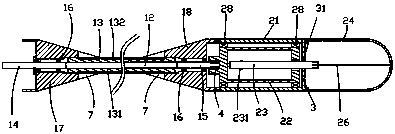 Flexible shaft assembly of cattle abomasum left displacement surgical reduction apparatus