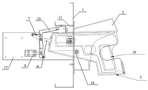 Gun locking device based on pistol and method for locking and unlocking gun