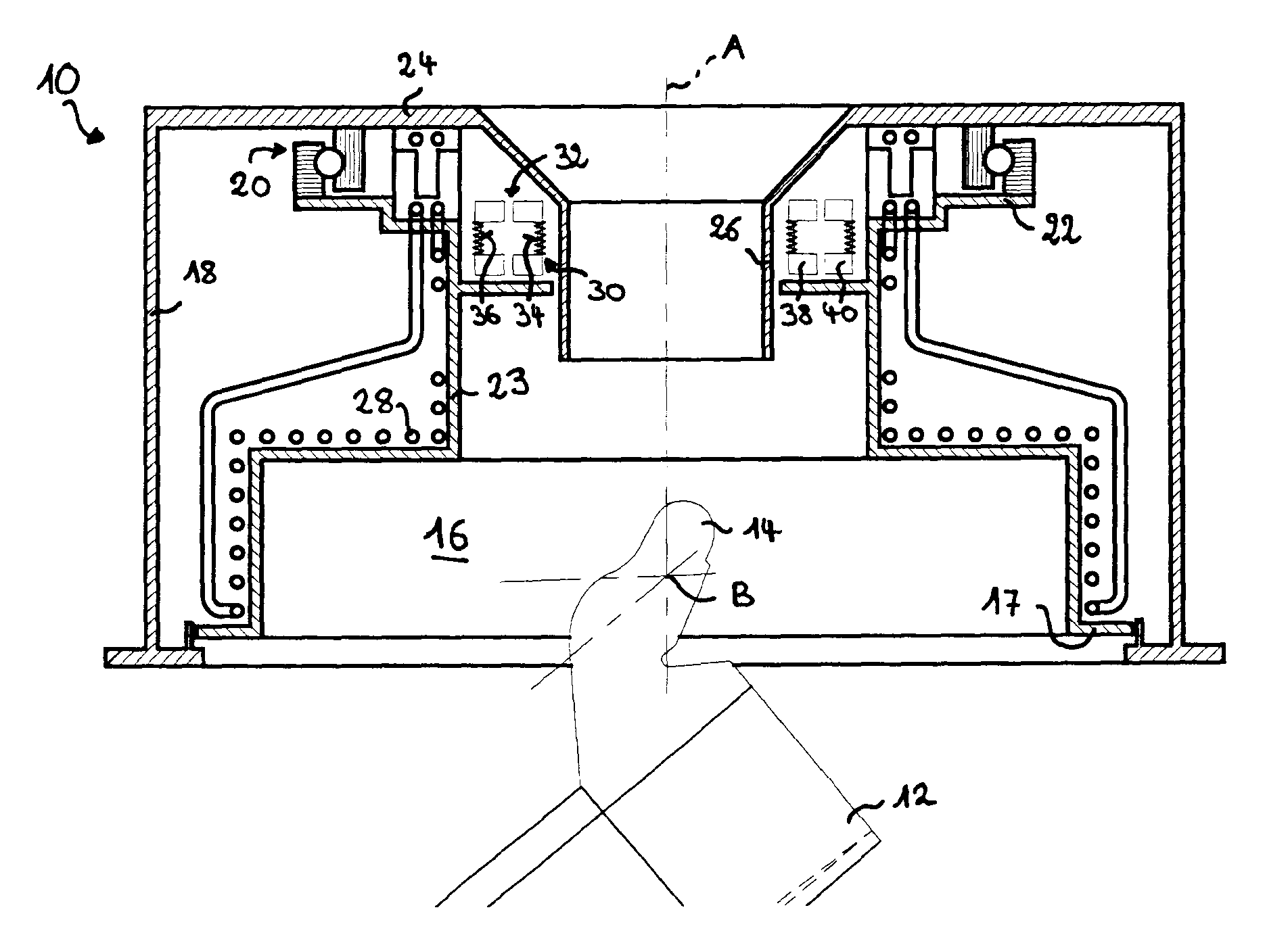 Rotary charging device for a shaft furnace