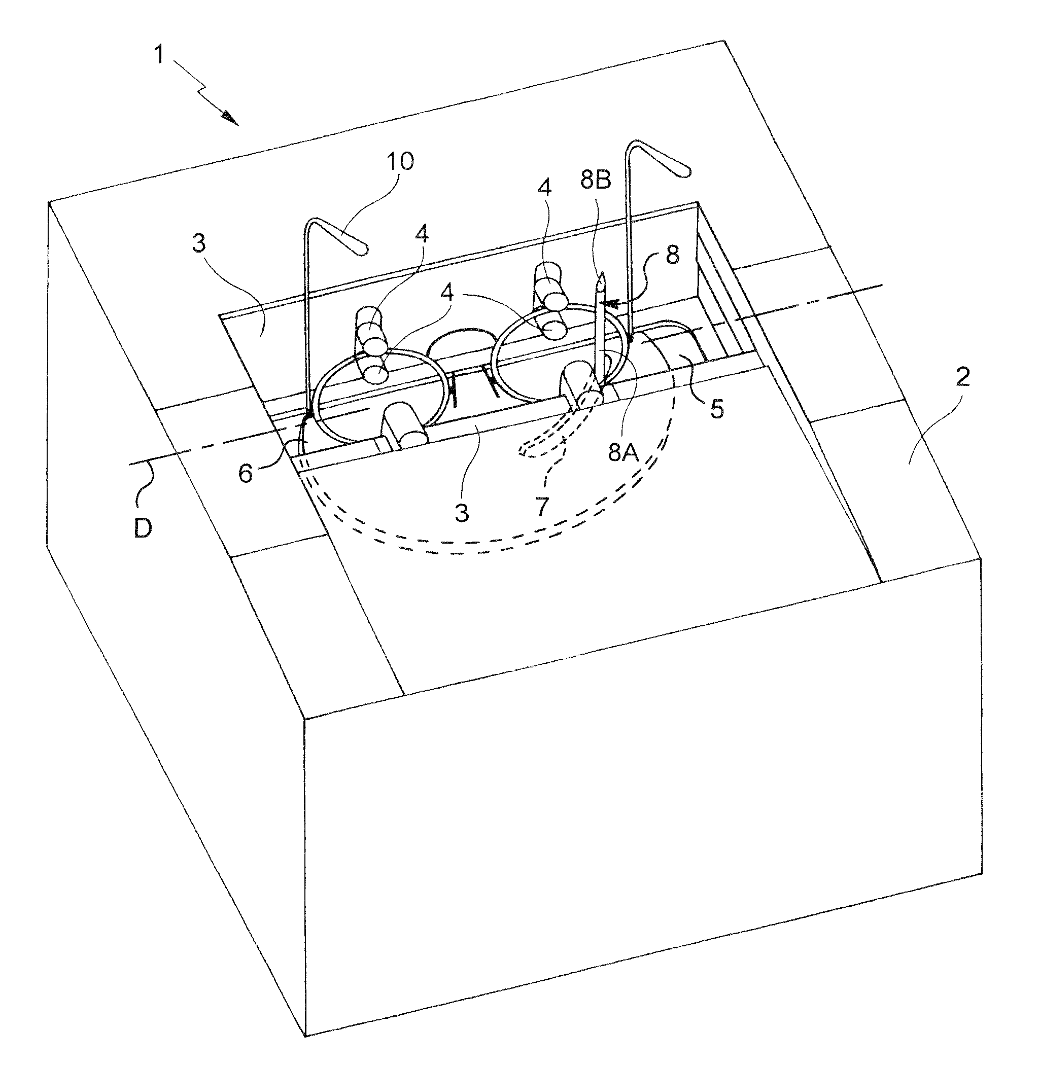 Method of controlling a feeler to read the bezel of an eyeglass frame