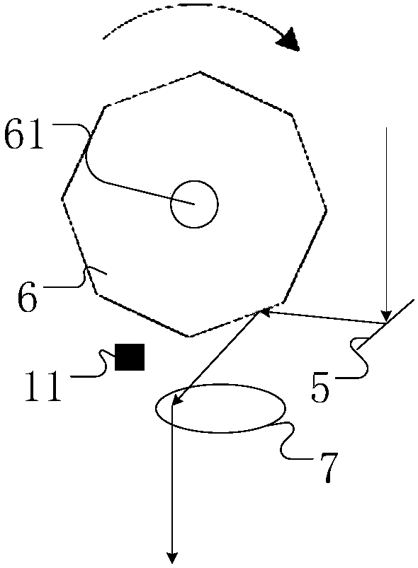 Surface defect detecting device based on laser diffuse scattering