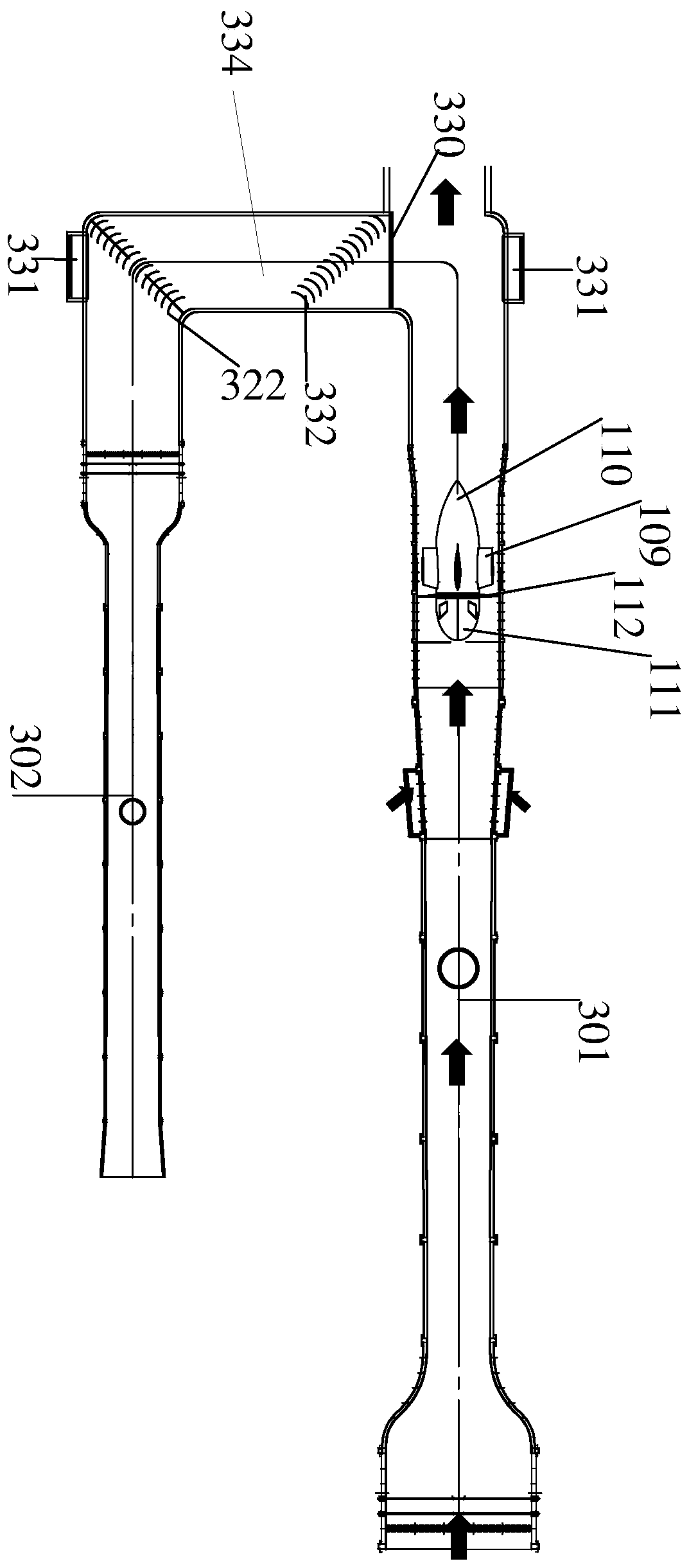 Double test section direct current gust wind tunnel