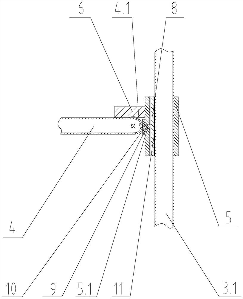 Wall connecting device of bearing type outer frame