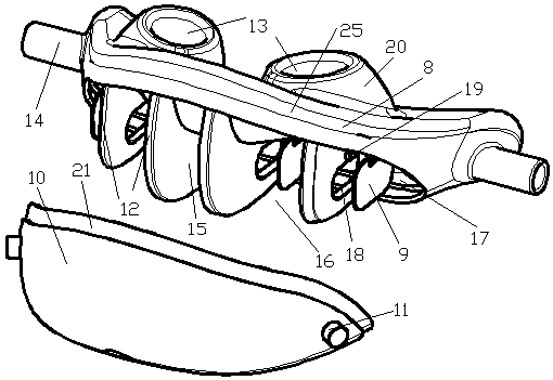 Breathing valve body structure of inhaling and exhaling separate-filtering mask