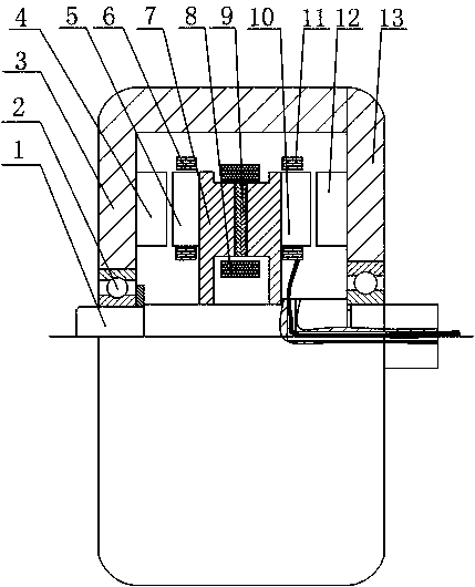 Hybrid excitation hub motor for electric vehicle