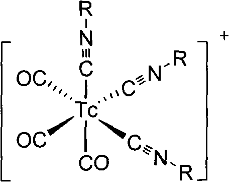 Caobonyl technetium labeled 2-azomycin composition, preparation method and application