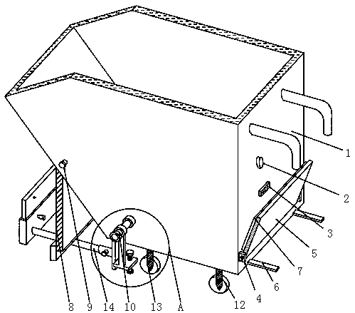 Metallic iron scrap transport vehicle with loading and unloading convenience