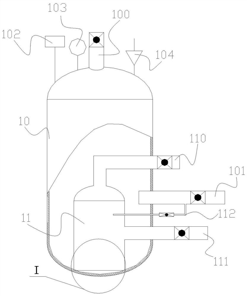 Test device and test method for low superheat and large span test of compressor