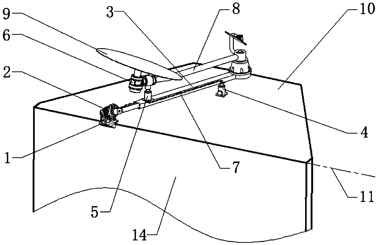 Satellite-borne antenna deployable mechanism