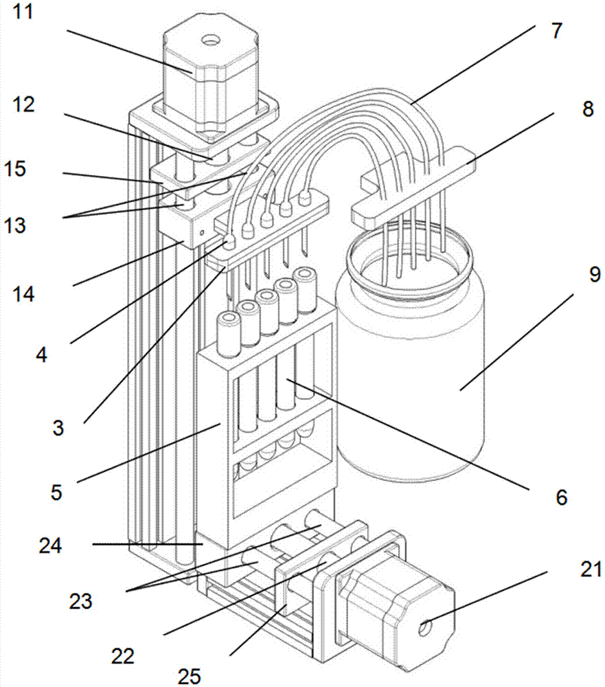 Automatic puncture and analog sampling device for vacuum blood collection tube