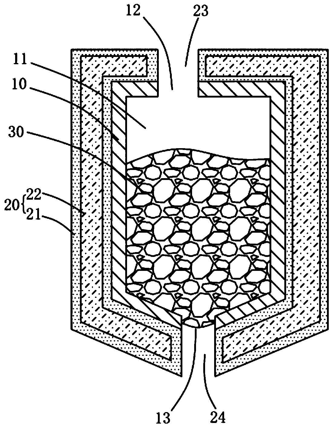 Printing nozzle with temperature adjusting function and printing device