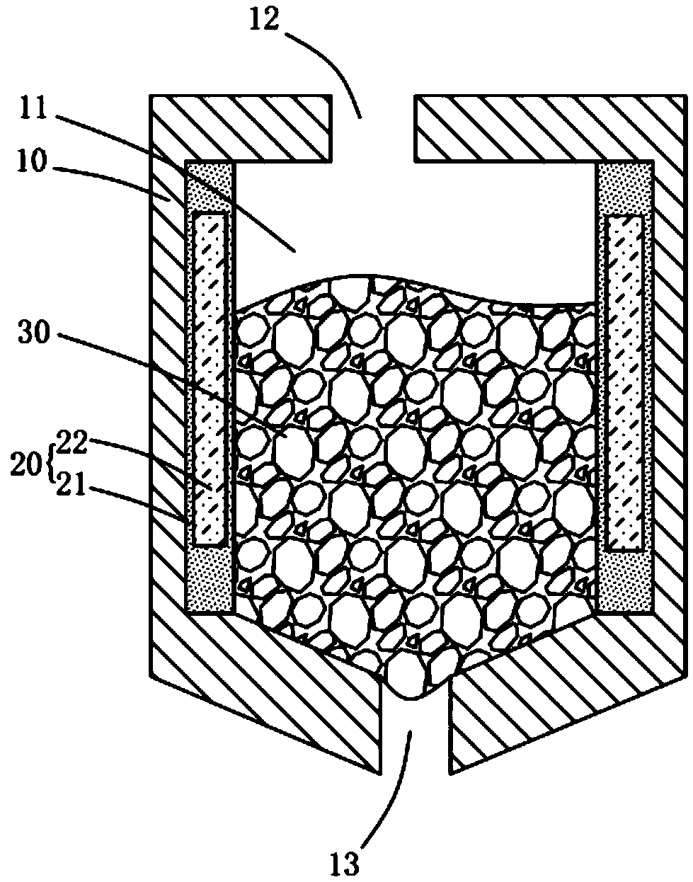 Printing nozzle with temperature adjusting function and printing device