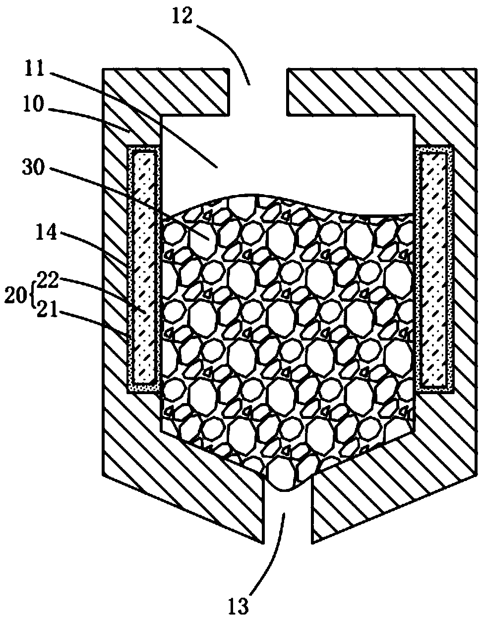 Printing nozzle with temperature adjusting function and printing device