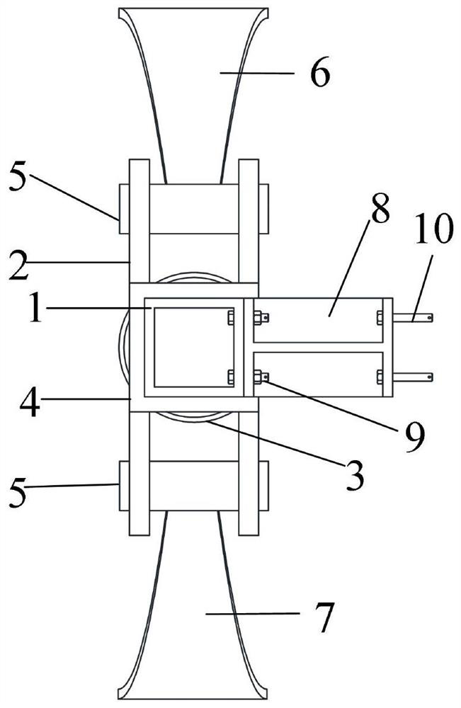 Metal energy dissipation type bridge anti-falling beam device and mounting method thereof