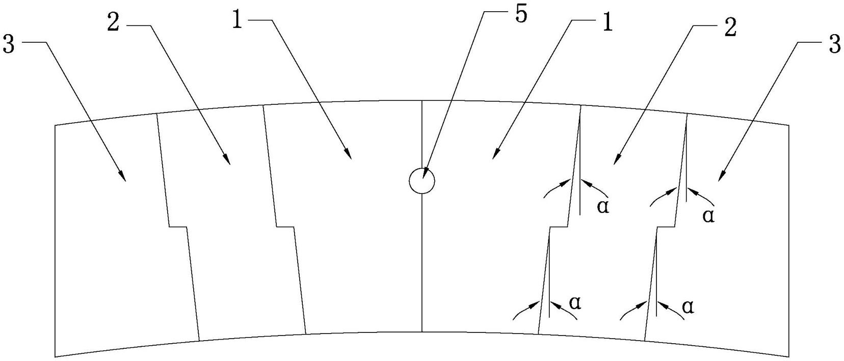 Kiln body arched beam in high-temperature area of pushed slab kiln with nitrogen protection