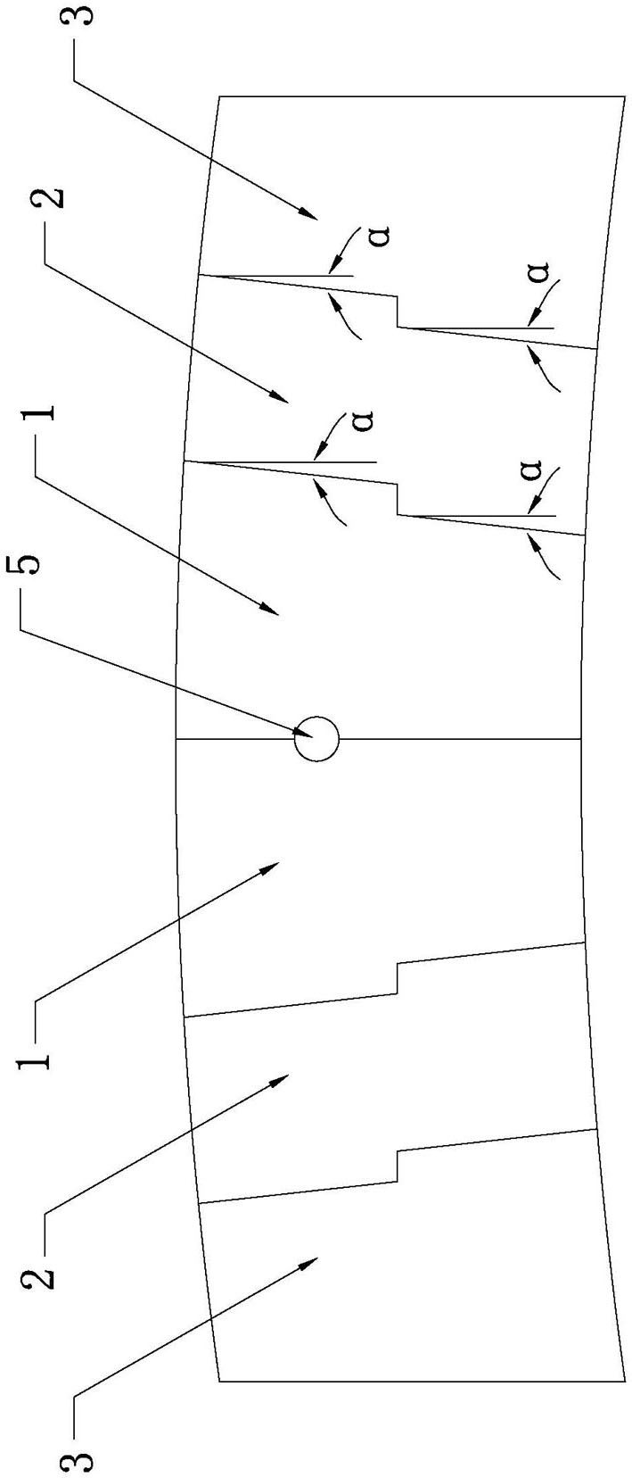 Kiln body arched beam in high-temperature area of pushed slab kiln with nitrogen protection