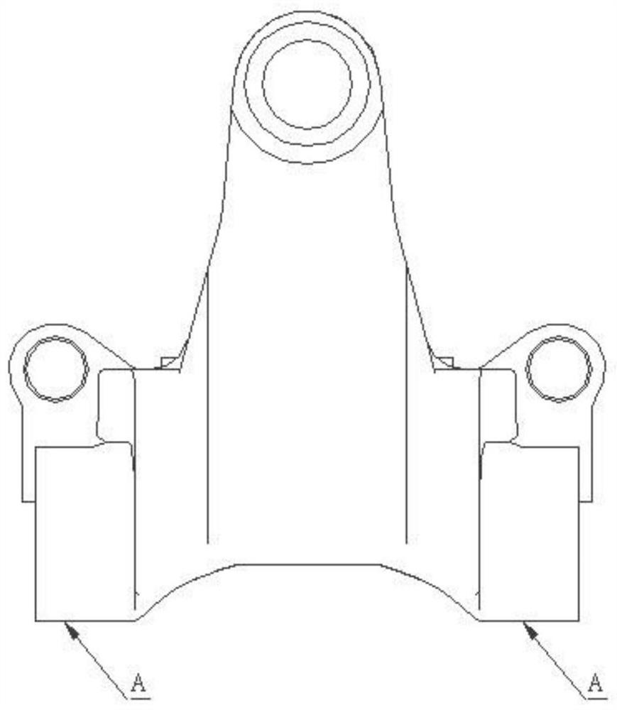 Machining method of front connecting seat of five-degree-of-freedom steering mechanism and front connecting seat