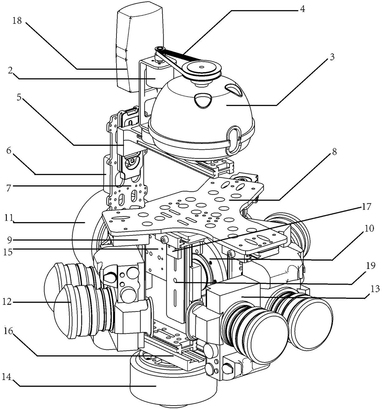 Moveable intelligent following stable-shooting virtual reality video acquisition system