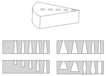 Electrolytic machining method for porous structure with gradually-changed aperture, terminal and storage medium