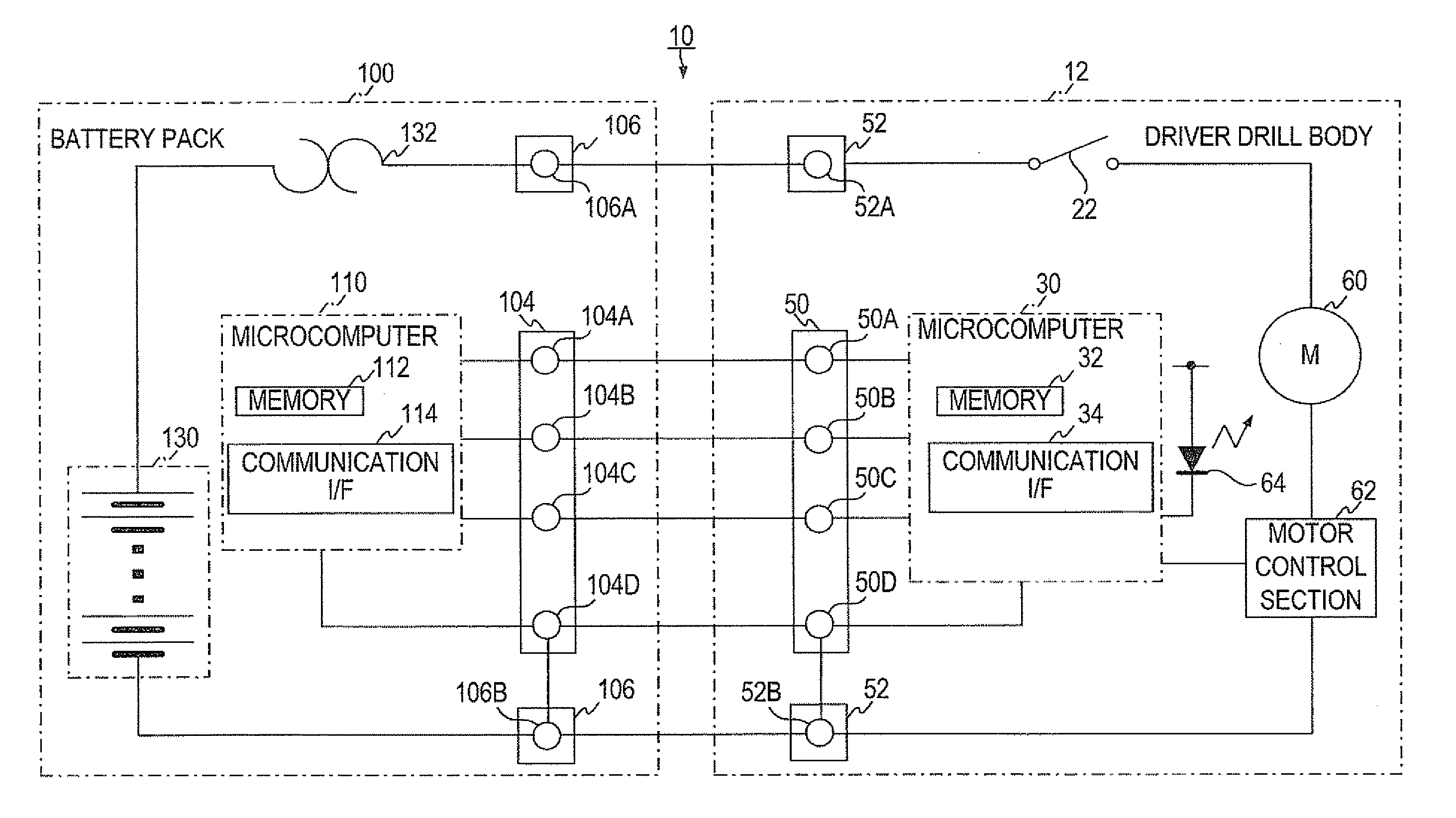 Battery pack for electric power tool, and battery connection device