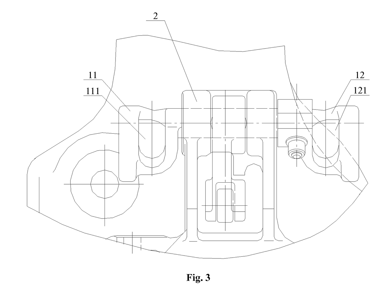 Coupler draft gear, double-side operating coupler and lower lockpin rotation shaft assembly