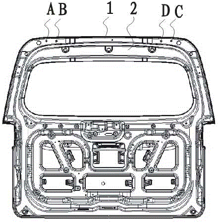 Automobile back door strengthening structure