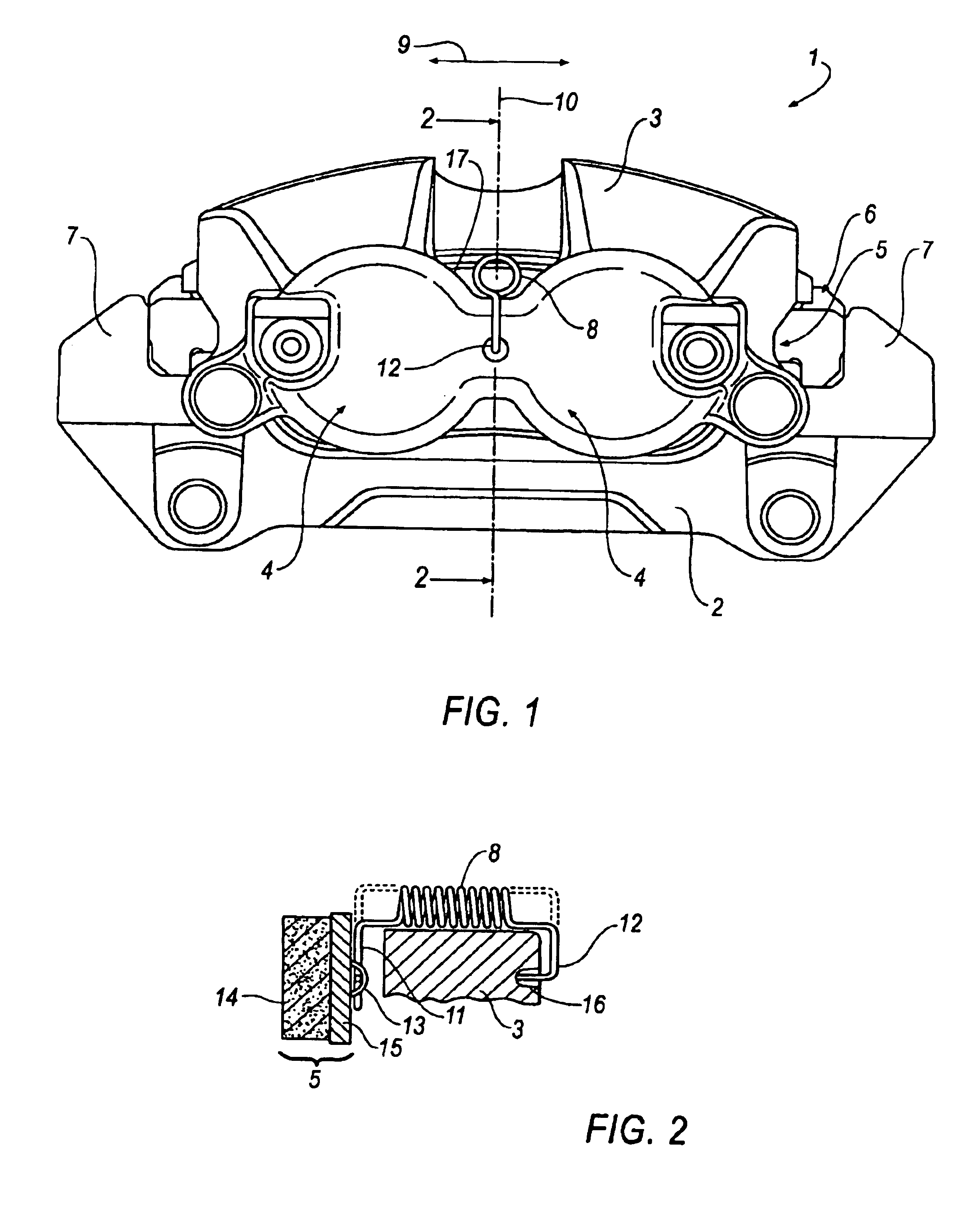 Spot-type disc brake with a spring assembly for a brake pad