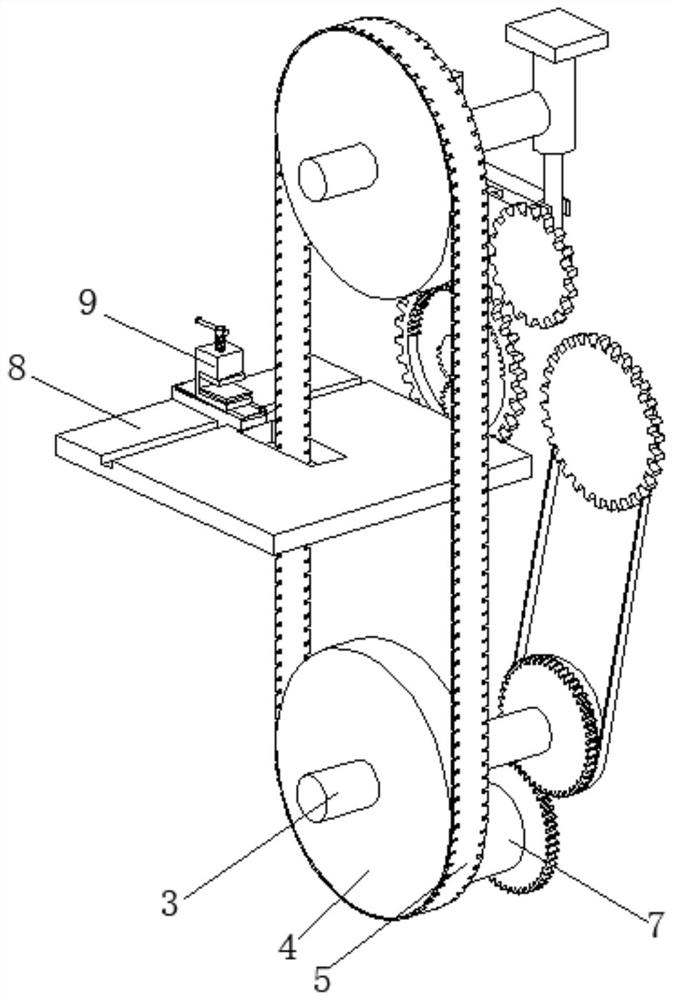 Band sawing machine for production of furniture