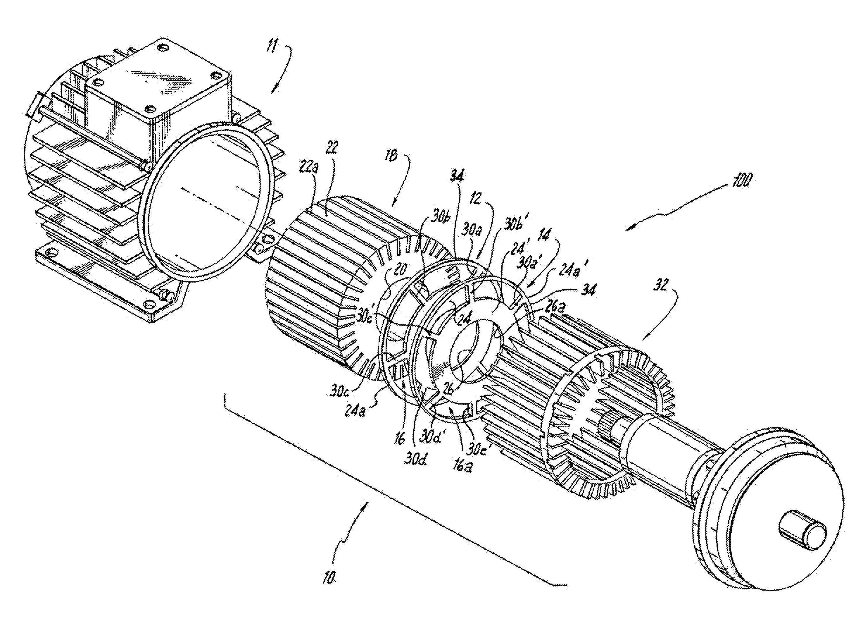 Die Cast Rotor With Steel End Rings to Contain Aluminum