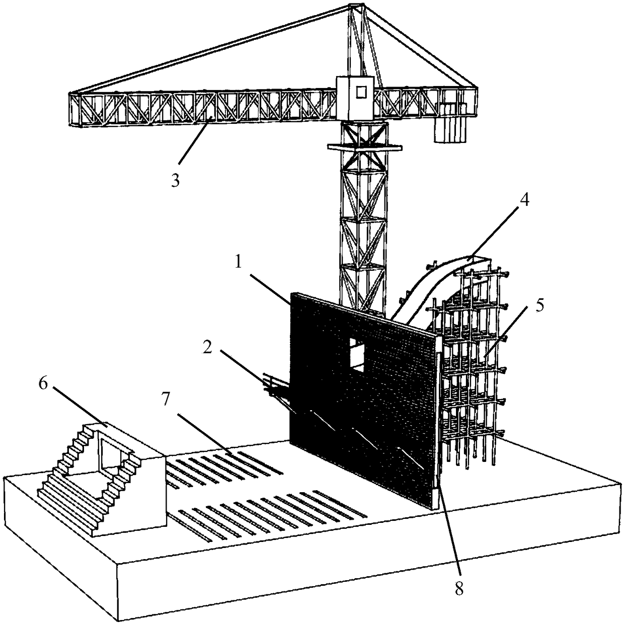 Large-scale integrated platform capable of full-scale impact test of various flexible protective structures