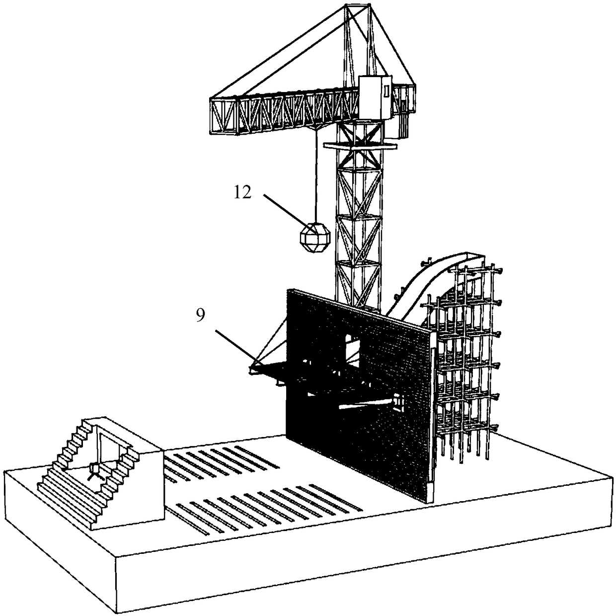 Large-scale integrated platform capable of full-scale impact test of various flexible protective structures