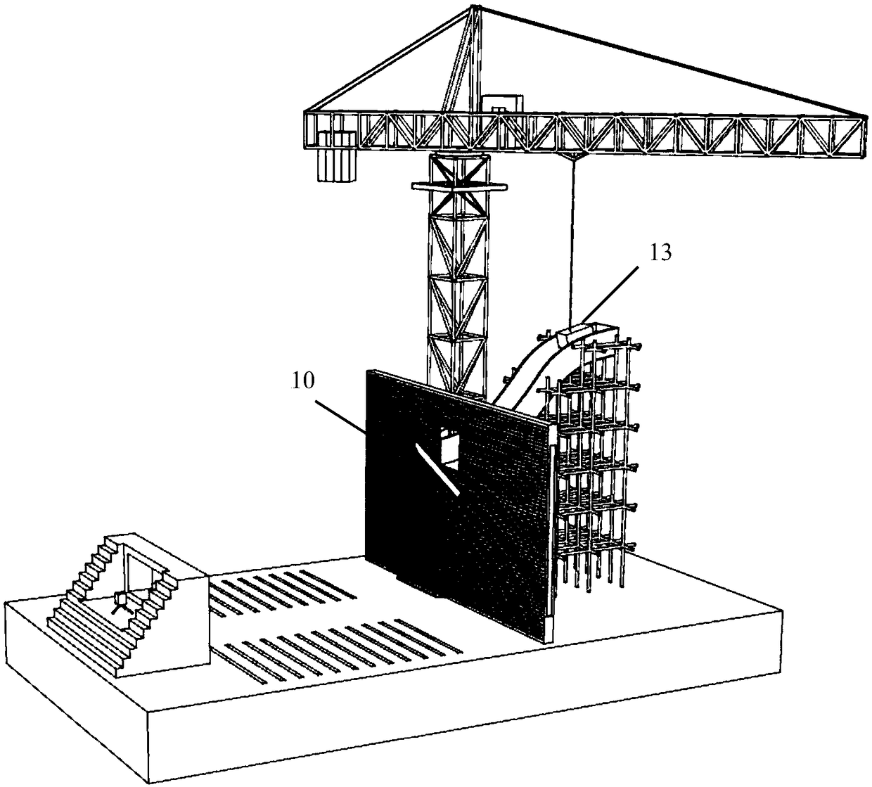 Large-scale integrated platform capable of full-scale impact test of various flexible protective structures