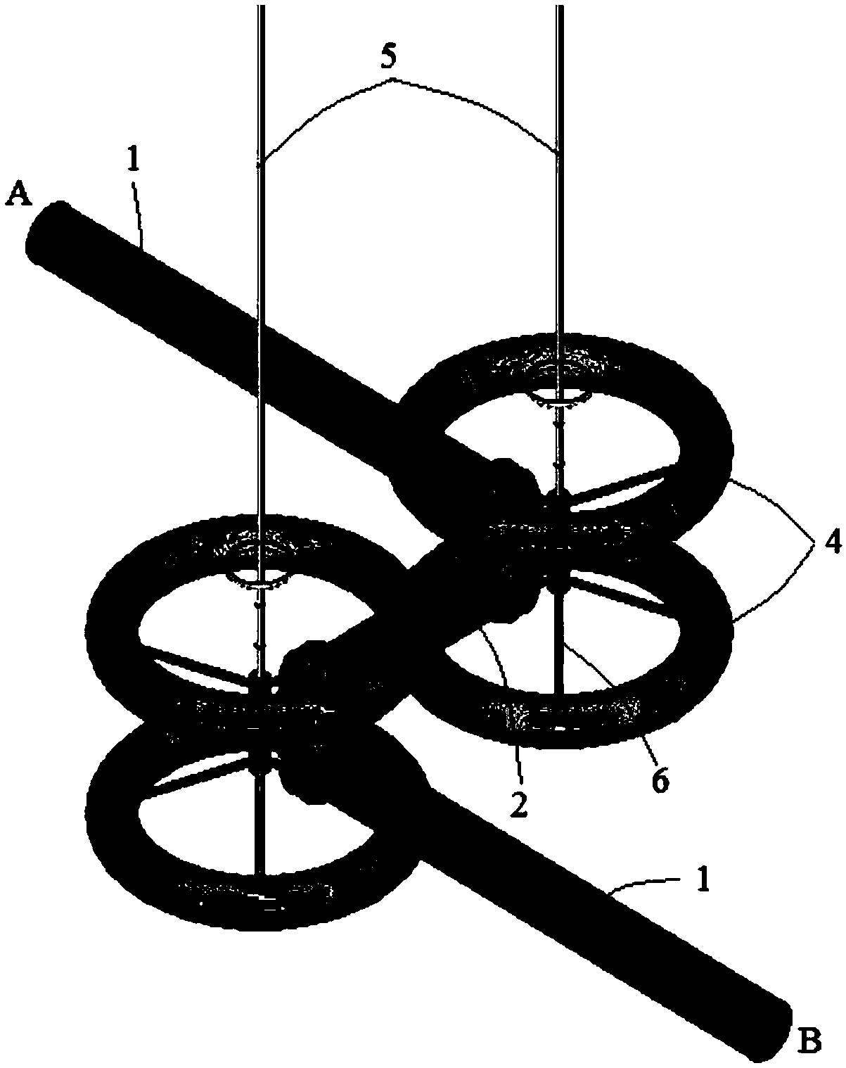 Tubular busbar fitting for valve hall of converter station