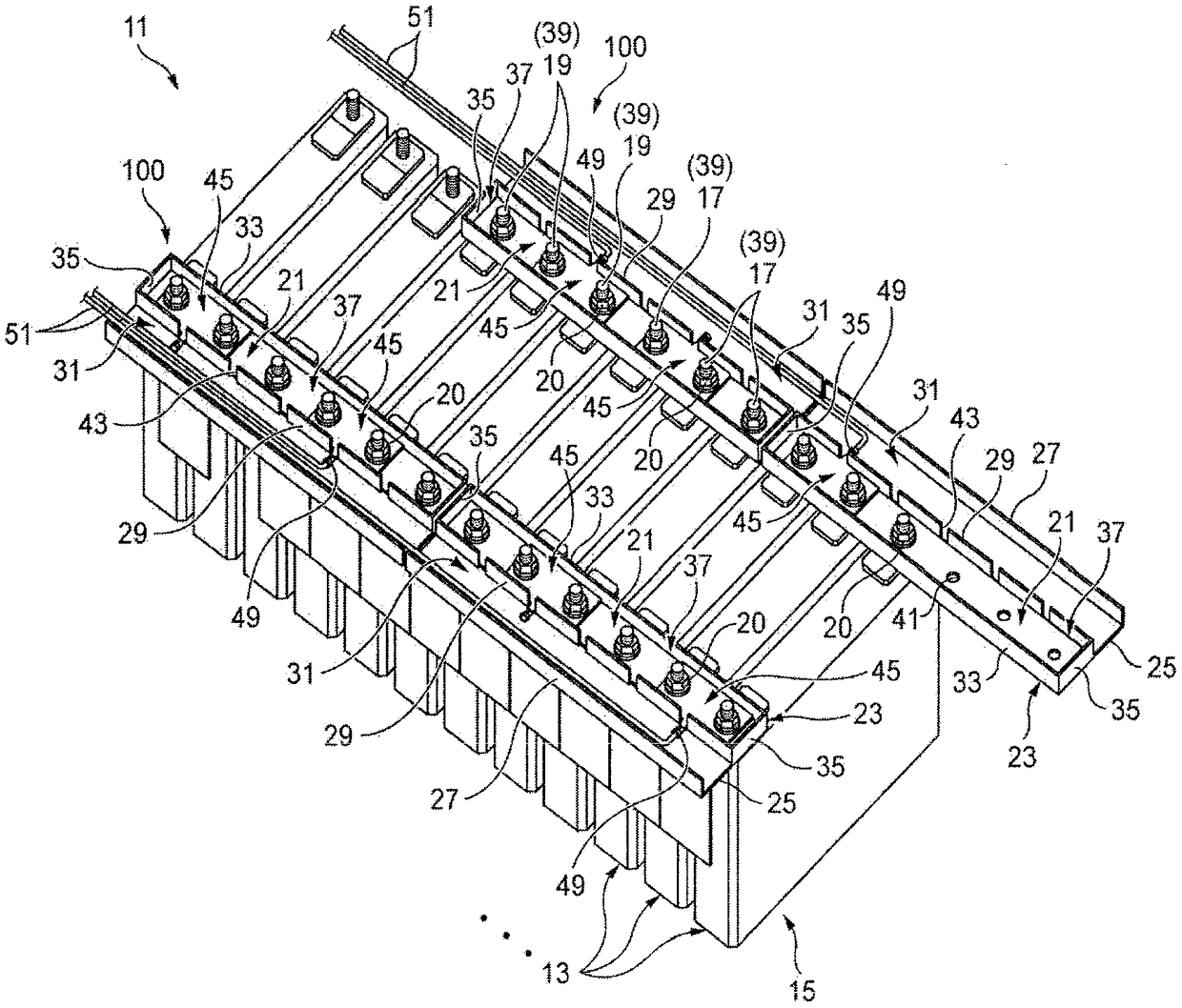 Bus bar module and battery pack