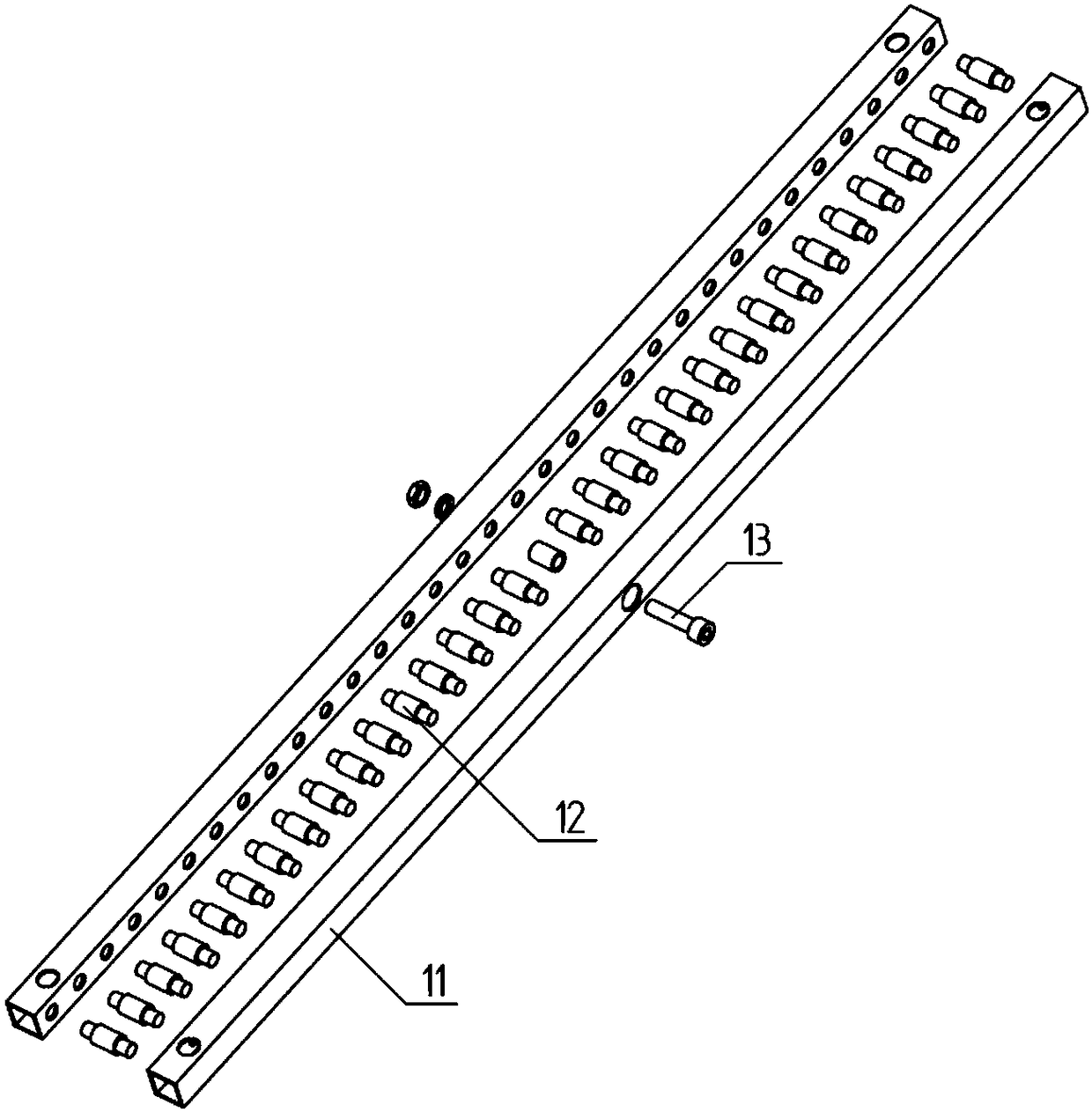 Pin ladder type forestry mountain monorail vehicle track