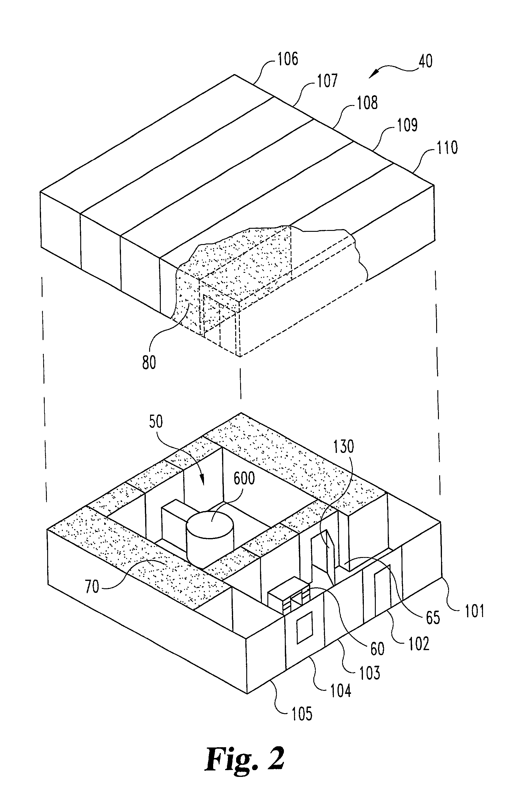 Shielded structure for radiation treatment equipment and method of assembly