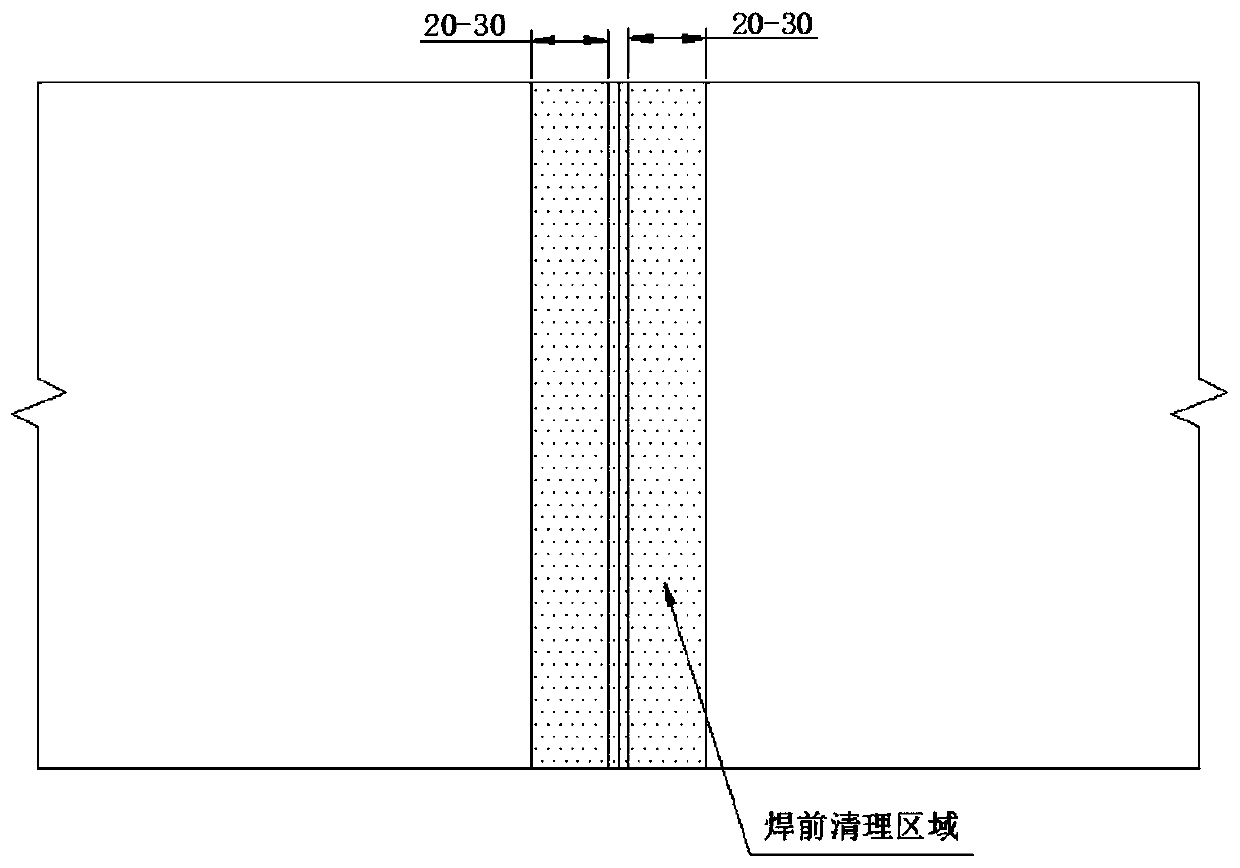 Non-preheating submerged-arc welding method of EH36 high-strength steel thick plate