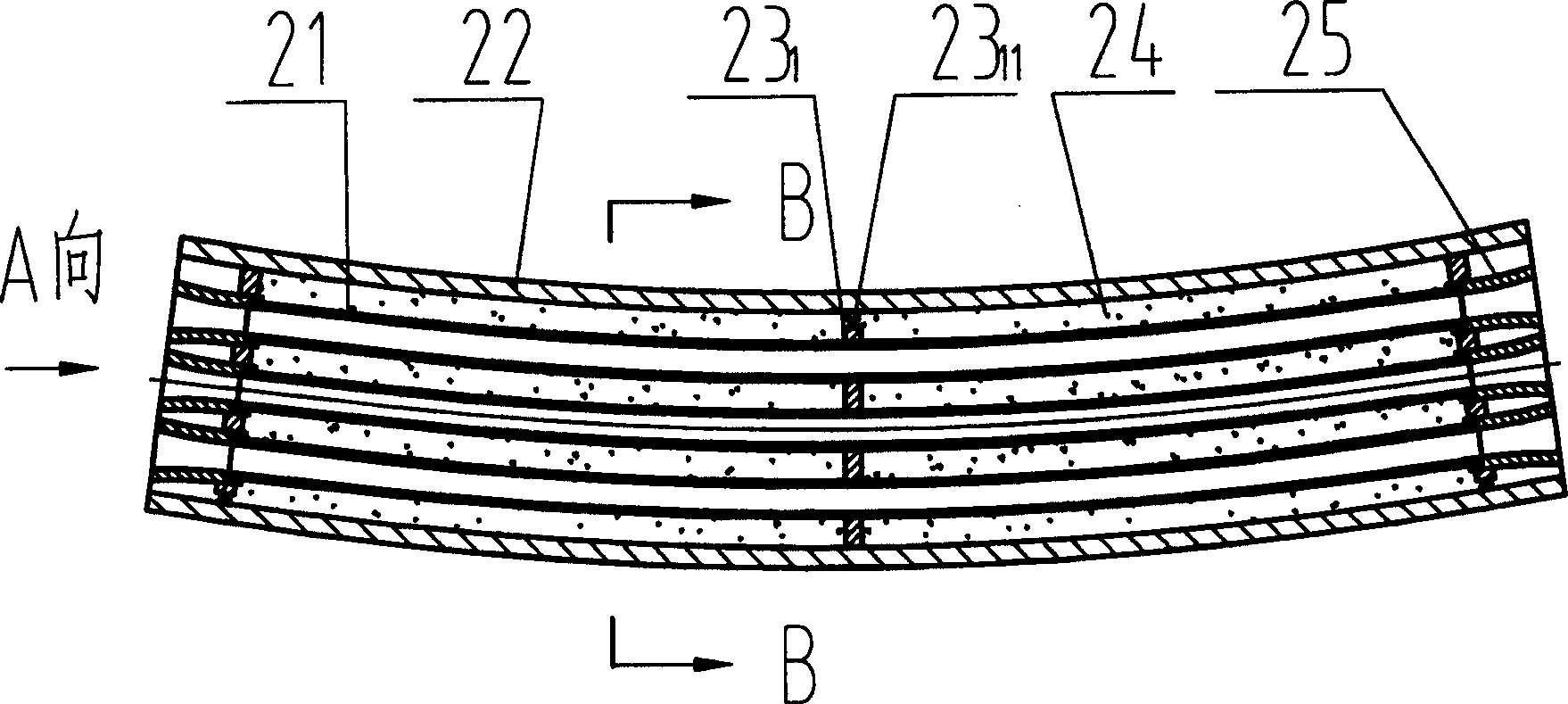 Outer prestress system and its construction process