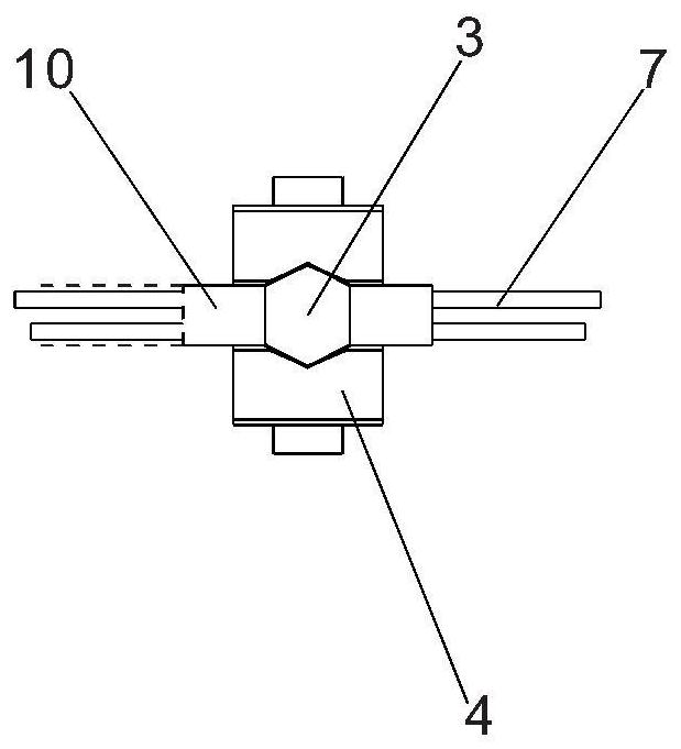 Bipolar scissor ball head structure