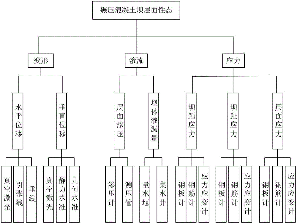 Comprehensive evaluation method of roller compacted concrete dam layer characteristics and states