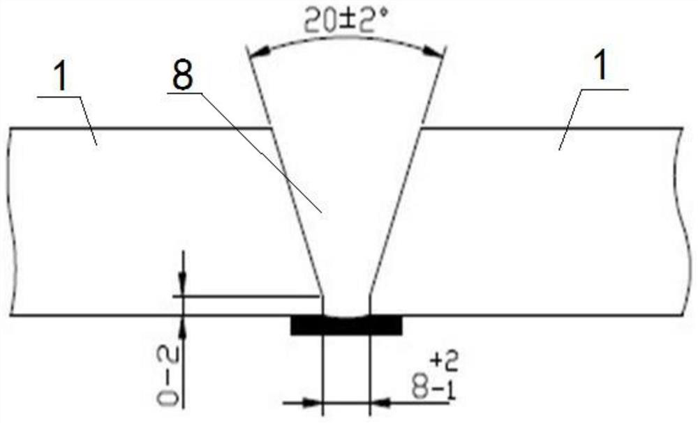 One-time forming welding method for hull structure panel